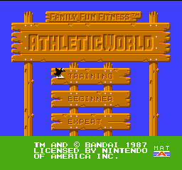Athletic World (Europe) Title Screen